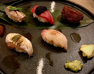 Menu55 - Nigiri set 6pcs. Fish
seafood, vegetables